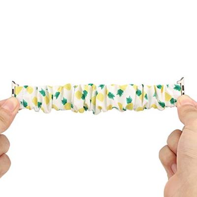 Elastisch scrunchie nylon bandje - Ananasprint - Geschikt voor Apple Watch 44mm / 45mm / 46mm / 49mm Elastisch scrunchie nylon bandje - Ananasprint - Geschikt voor Apple Watch 44mm / 45mm / 46mm / 49mm