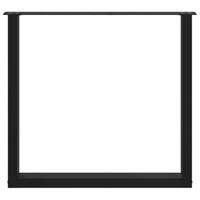 Salontafelpoten 2 st U-vormig 90x(72-73) cm staal zwart - thumbnail