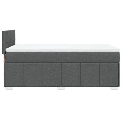 Boxspring met matras stof donkergrijs 120x200 cm - thumbnail