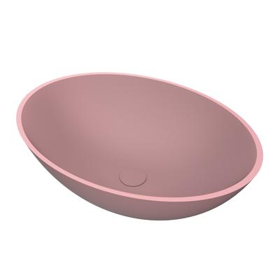 Waskom BWS Prince Cast Marble 49x34 cm Ovaal Mat Roze