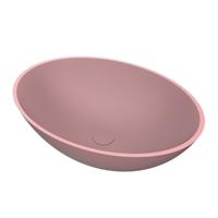 Waskom BWS Prince Cast Marble 49x34 cm Ovaal Mat Roze - thumbnail