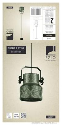 Eglo Industriële hanglampHilcott Ø 14,5cm - 39854