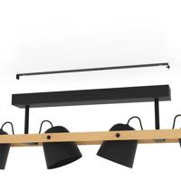Eglo 4-lichts plafondlampHornwood-Z zwart - 900882 - thumbnail