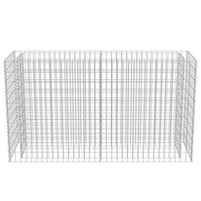 VidaXL Gabion plantenbak verhoogd 180x50x100 cm gegalvaniseerd staal
