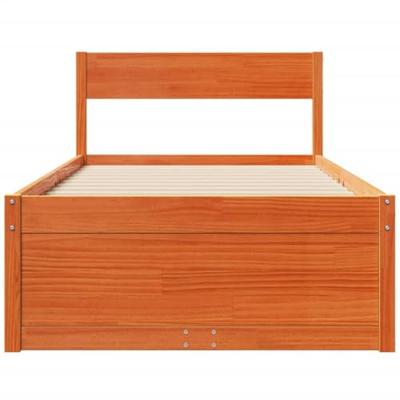Bedframe met lades massief grenenhout wasbruin 90x200 cm Bedframe met lades massief grenenhout wasbruin 90x200 cm