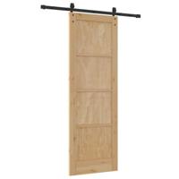 Schuifdeur Bruin 73,5 x 211 cm Massief grenenhout - thumbnail