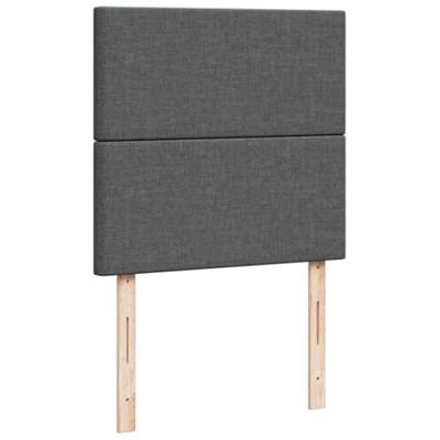 Boxspring met matras stof donkergrijs 100x200 cm