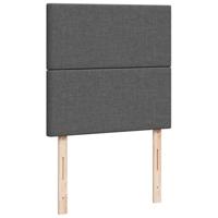 Boxspring met matras stof donkergrijs 100x200 cm - thumbnail