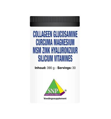 Collageen glucosamine curcuma magnesium MSM 390 Gram