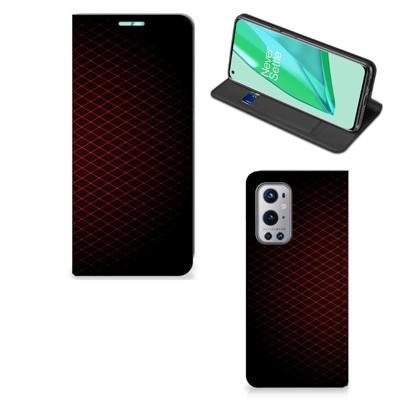 OnePlus 9 Pro | Hoesje met Magneet | Geruit Rood