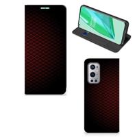 OnePlus 9 Pro | Hoesje met Magneet | Geruit Rood - thumbnail