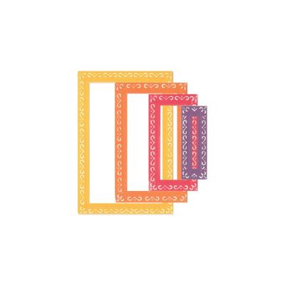 Sizzix • framelits die set fanciful renee deco rectangles 9pcs