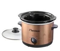 Bestron ASC150CO Slowcooker 1.5L Koper/Zwart - thumbnail