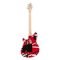 EVH Wolfgang Special Red with Black & White Stripes Satin elektrische gitaar met gigbag - thumbnail