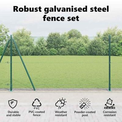 VidaXL Afrasteringspaal groen 10 x 1,2 m (12 x 12 mm gaas)