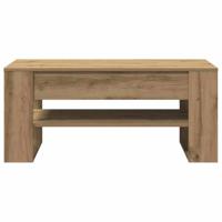 Salontafel artisanaal eikenkleurig 102 x 55 x 45 cm - thumbnail