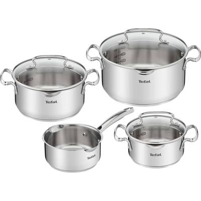 Tefal G719S7 Duetto 4-delige kookset Pan Grijs