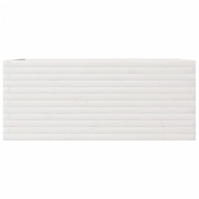 Plantenbak 110x60x46 cm massief grenenhout wit