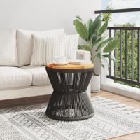 Salontafel met draad 45x44 cm massief acaciahout - thumbnail