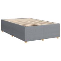 Boxspring met matras stof lichtgrijs 120x190 cm - thumbnail