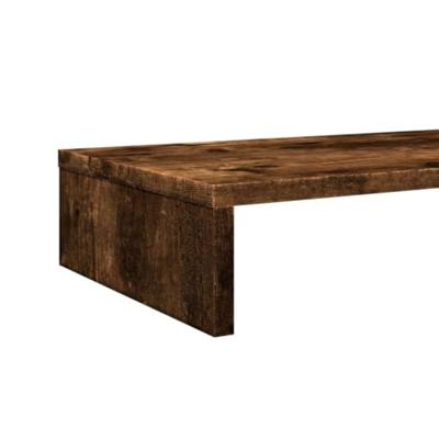 Monitorstandaard 100x27x10 cm bewerkt hout gerookt eikenkleurig
