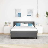 Boxspringbed met matras met matras Donkergrijs 140 x 190 cm - thumbnail