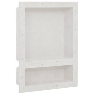 VidaXL Douchenis met 2 vakken 41x51x10 cm matwit VidaXL Douchenis met 2 vakken 41x51x10 cm matwit