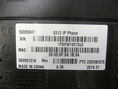 Mitel MiVoice 5312 IP telefoon Zwart, Grijs Handset met snoer LED