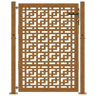 Poort met kruisontwerp 100x125 cm weervast staal