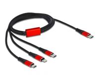 DeLOCK USB-oplaadkabel 3-in-1 USB-C naar Lightning + Micro USB + USB-C - thumbnail