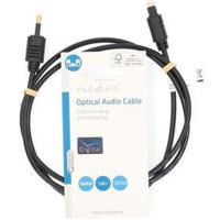 Nedis Optische Audiokabel | TosLink Male | Mini-Toslink | 1.00 m | Rond | PVC | Zwart | Label - CAGL25100BK10 - thumbnail