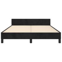 Bedframe zonder matras 140x200 cm fluweel zwart - thumbnail