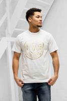 Versace Jeans Couture V-Emblem T-Shirt Heren Wit/Goud - Maat M - Kleur: Wit | Soccerfanshop - thumbnail