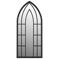 Tuinspiegel 100x45 cm ijzer zwart - thumbnail