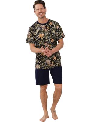 Katoenen palmbladeren shortama heren