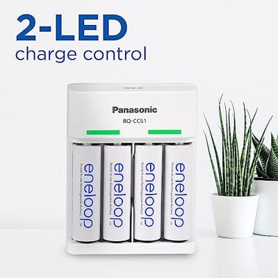 Panasonic USB lader BQ-CC61 + 4 Eneloop AA batterijen