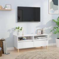 Tv-meubel 100x34,5x44,5 cm bewerkt hout wit - thumbnail