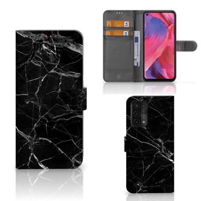 OPPO A54 5G | A74 5G | A93 5G | Bookcase | Marmer Zwart - Origineel Cadeau Vader