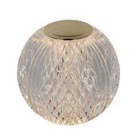 Lucide CINTRA - Oplaadbare Tafellamp - Accu/Batterij - Ø 11 cm - LED 3 StepDim - 1x2W 2700K - Transparant - thumbnail