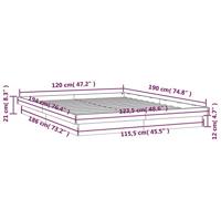 Bedframe LED massief hout wit 120x190 cm 4FT Small Double - thumbnail