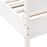 Bedframe zonder matras massief grenenhout wit 75x190 cm - thumbnail