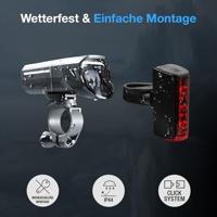 FISCHER FAHRRAD PLUS 110 + TWIN STOP Fietsverlichtingsset LED Zwart - thumbnail