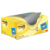 Post-it Notes, ft 38 x 51 mm, geel, blok van 100 vel, pak van 16 + 4 gratis - thumbnail