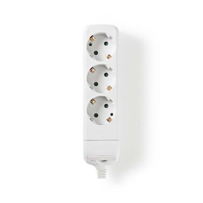 Nedis Stekkerdoos | Randaarde stekker / Type F (CEE 7/7) | 3-wegs | 3680 W | 16 A | Wit | 1 stuks - EXSO300F1WT EXSO300F1WT