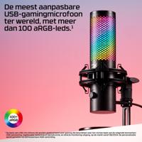 HyperX QuadCast 2 S - USB-microfoon voor streamers en contentmakers, 32-bits bitdiepte 192kHz samplingsnelheid, 100+ aRGB LED's, PC Win11, Mac, Steam Deck, USB-C - Zwart - thumbnail