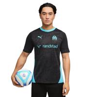 PUMA Olympique Marseille Trainingsshirt 2025-2026 Zwart Lichtblauw - thumbnail