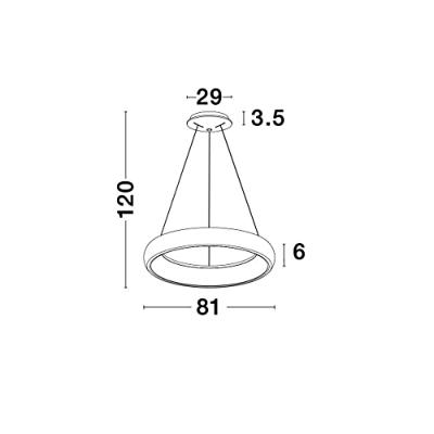 Lyora Design hanglampAlbi koffie bruin Ø 81cm - 8105609