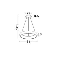 Lyora Design hanglampAlbi koffie bruin Ø 81cm - 8105609 - thumbnail