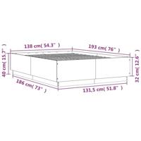Bedframe met LED-verlichting sonoma eikenkleurig 135x190 cm - thumbnail