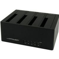 LC-Power LC-DOCK-U3-4B basisstation voor opslagstations USB 3.0 Type-A Zwart - thumbnail
